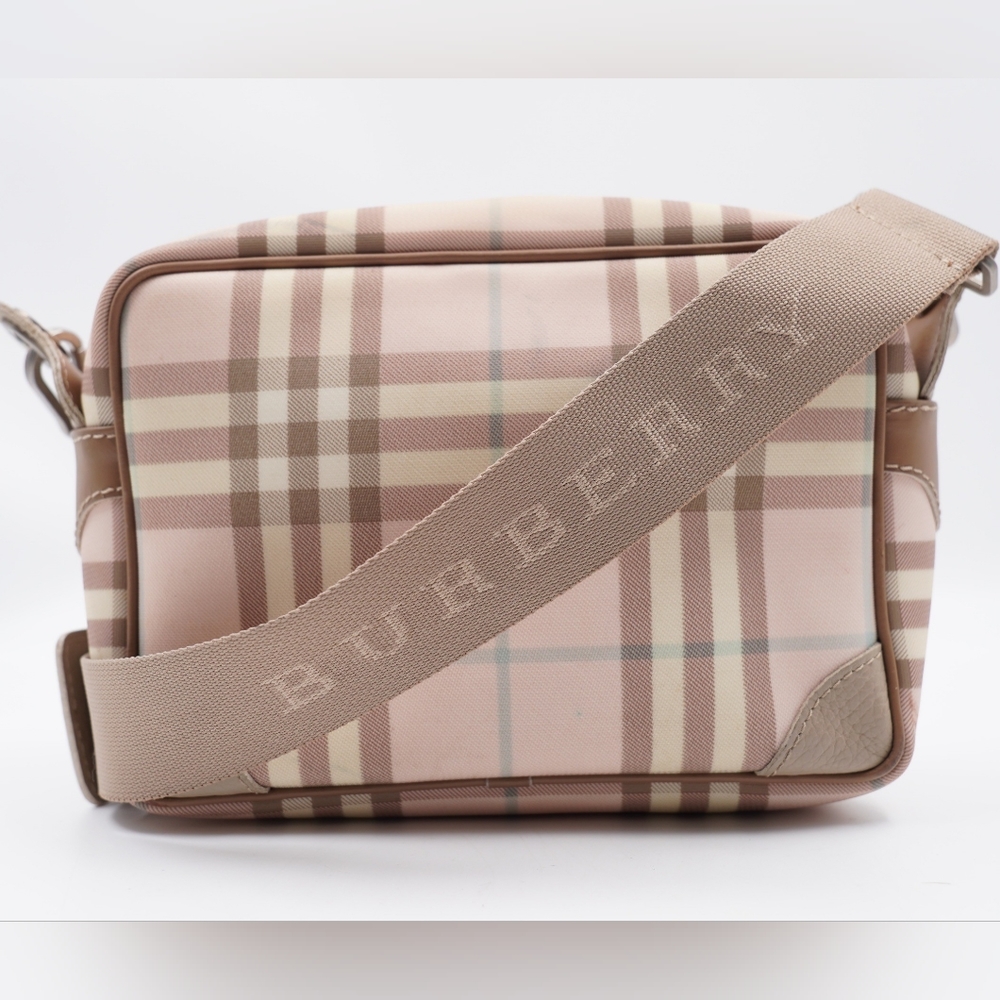 Burberry Pink Plaid Crossbody Bag
